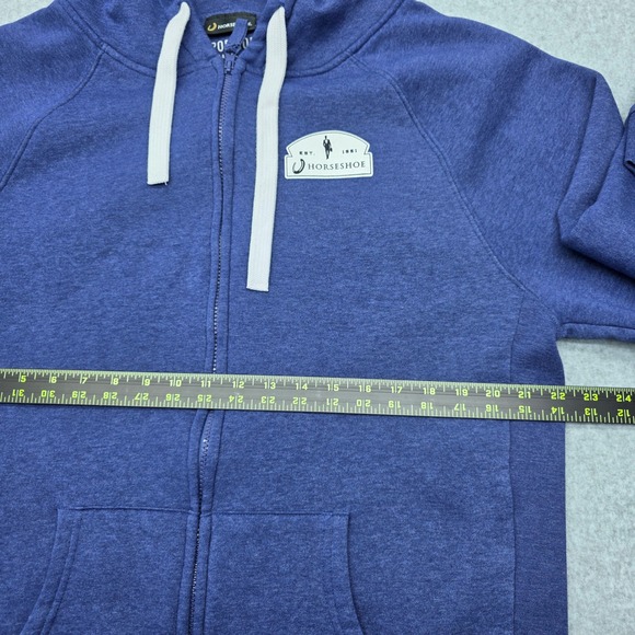 Sportiqe Horseshoe Casino Men's 2X Blue Heathered Zip Up Hoodie Las Vegas - Picture 7 of 9